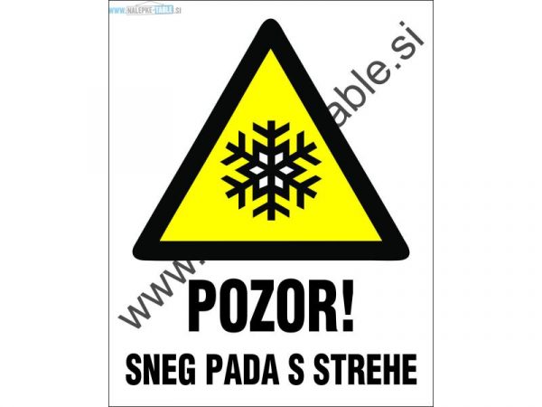 pozor sneg pada s strehe