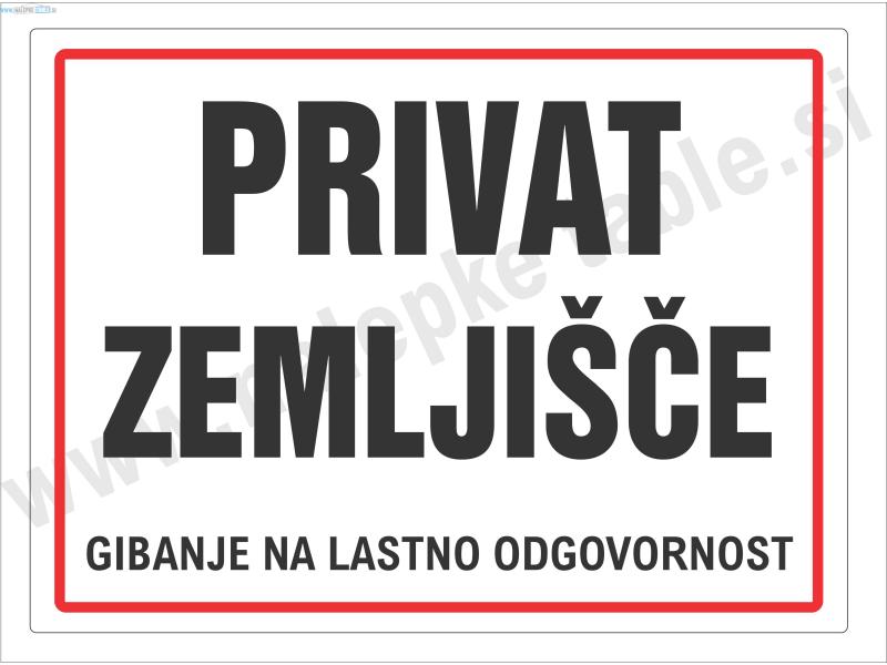Tabla-Privat-zemljisce tabla privat zemljišče