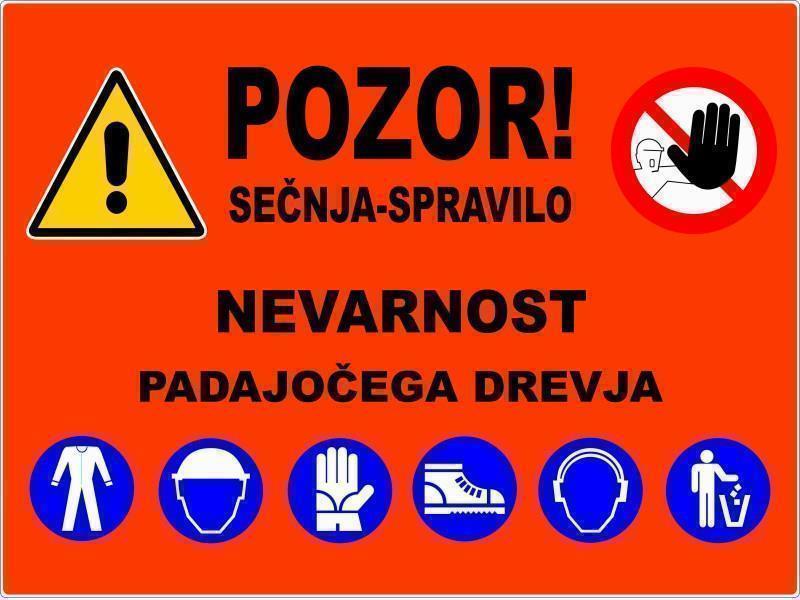 Tabla secnja in spravilo lesa