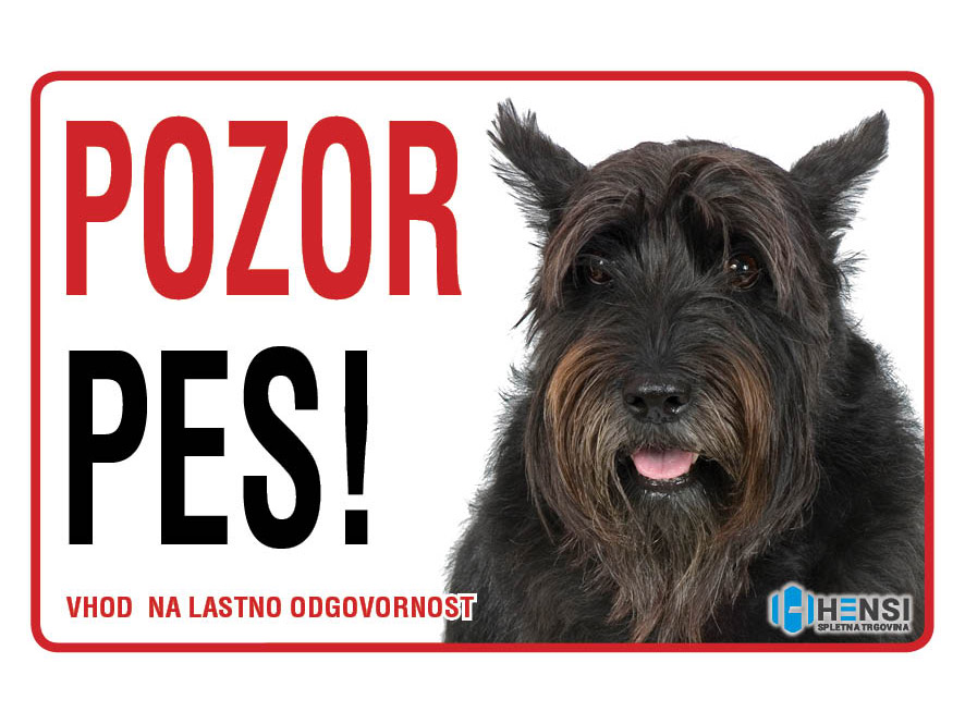 POZOR PES Veliki šnavcer Hensi spletna trgovina